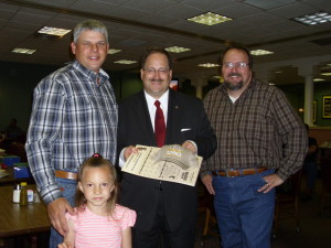 The sweet girl had the winning ticket for a News/Talk 1290 cap and Pratt on Texas calendar. 